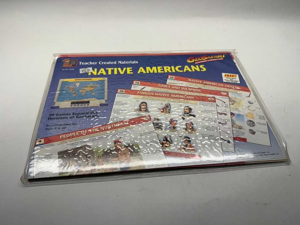 Vintage 1995 Geosafari Native Americans TCM 1153 COMPLETE Learning Cards