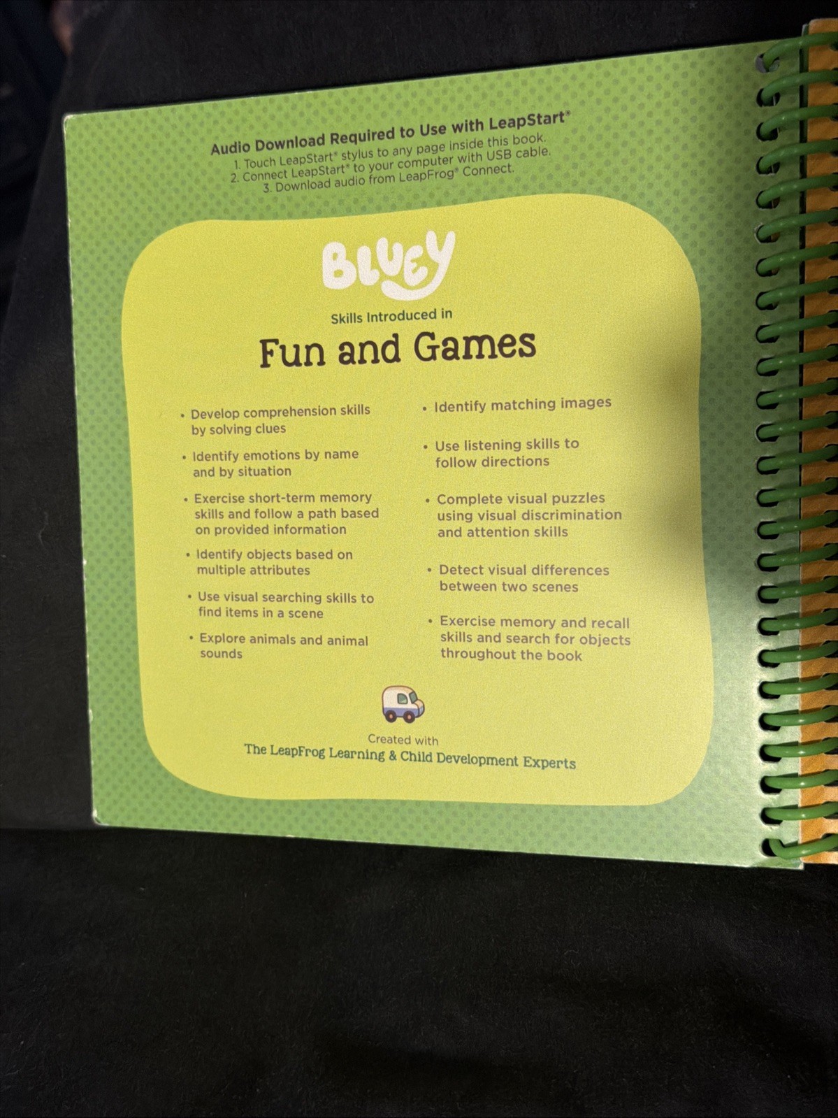 Bluey Fun and Games Activity Book for LeapStart Interactive Learning Systems