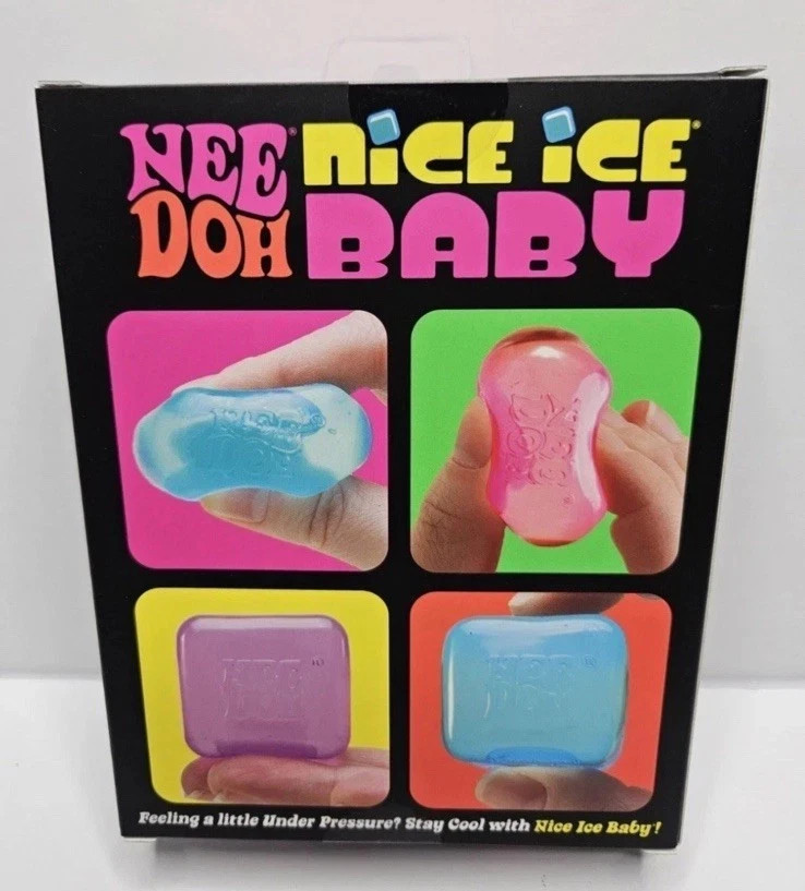 NeeDoh Nice Ice Baby 4 pack, 1 Set of Four Nee Doh Mini Nice Cube