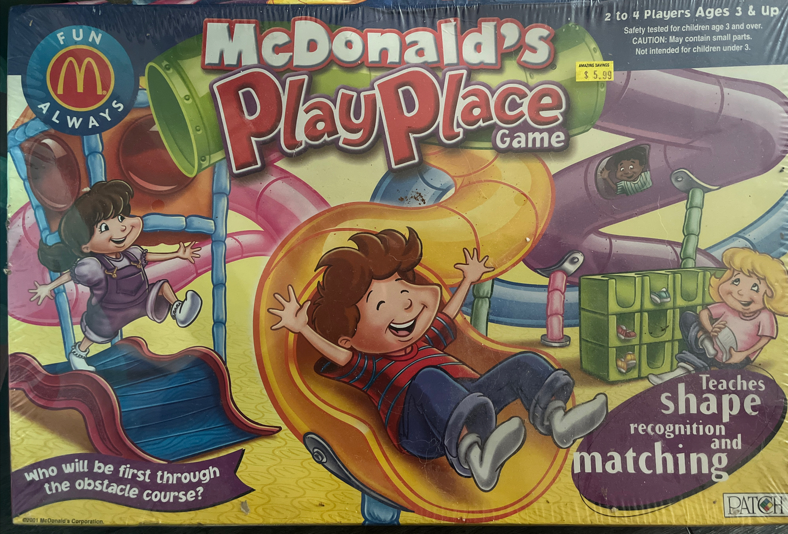 McDonald’s PlayPlace Game 2001 NEW Learning Teaching Game Patch Brand Ages 3 Up