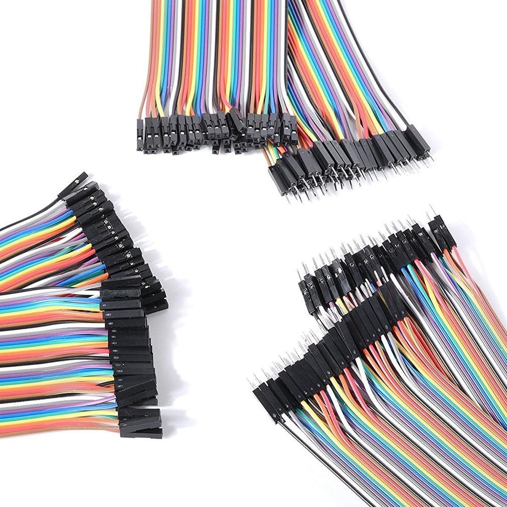 HiLetgo 120pcs/3x40pcs Breadboard Jumper Wires Prototype Board multicolored
