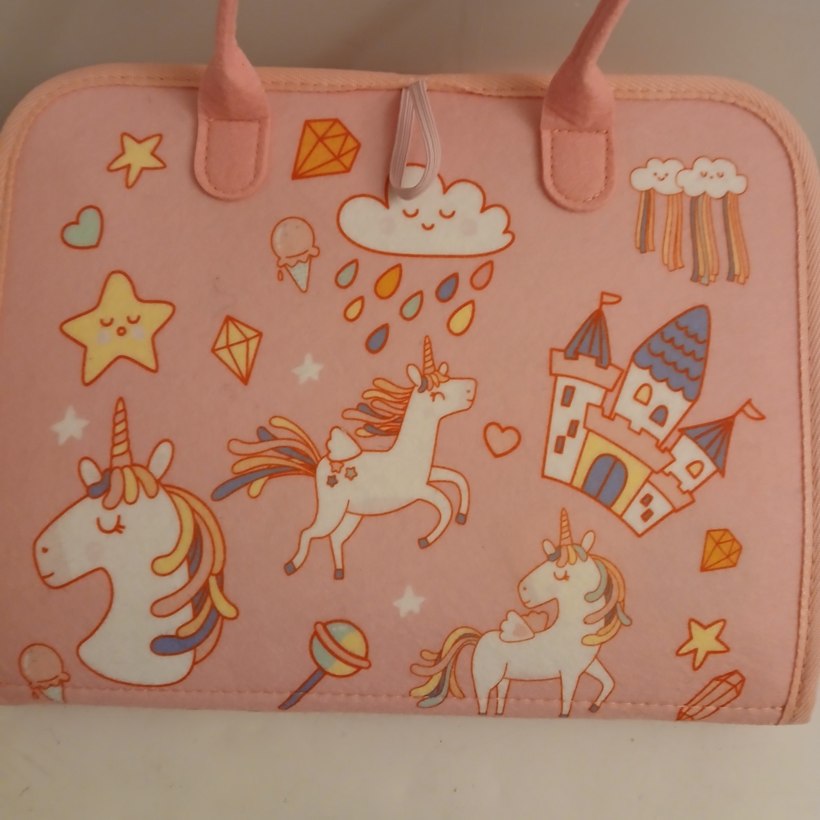 Unicorn Felt Quiet Busy Book Toddler Learning ABC Alphabet Shapes Animals Zipper