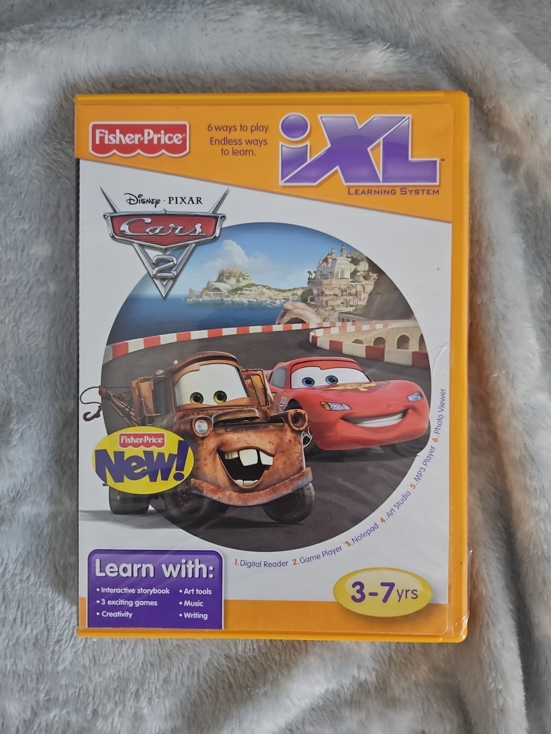 Fisher Price iXL Learning System Games Lot of 4 Games Cars Shrek Mickey Mouse