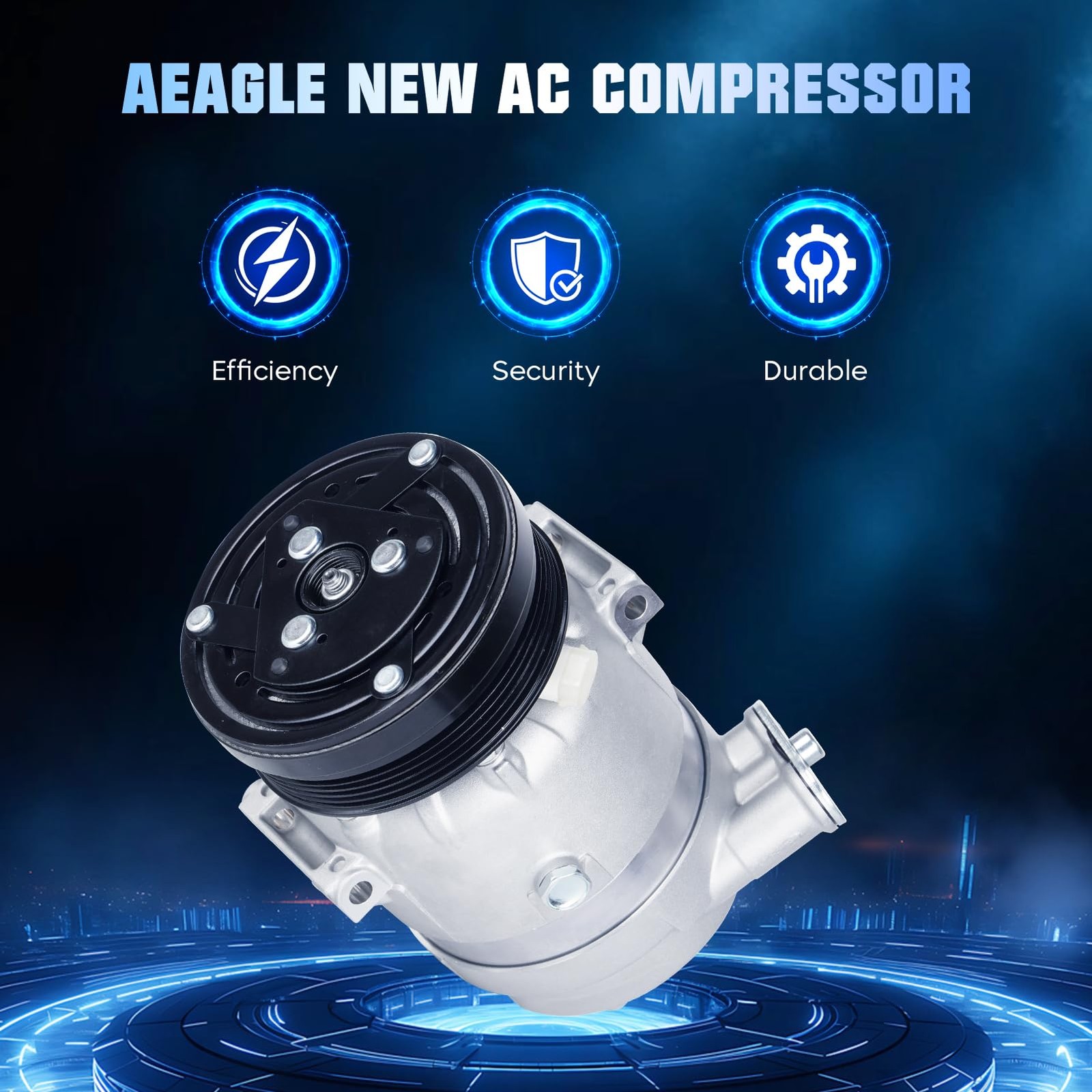 Air Conditioning Compressor & A/C Clutch for Chevy Aveo Aveo5 1.6L 2009 2010…