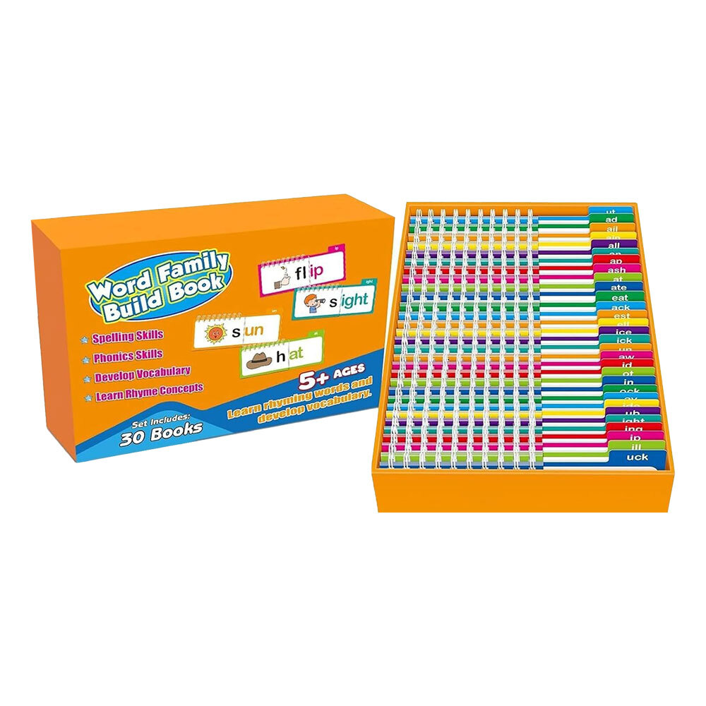 30 Read And Rhyme Flip Books Word Family Build Book Educational Reading Games ET