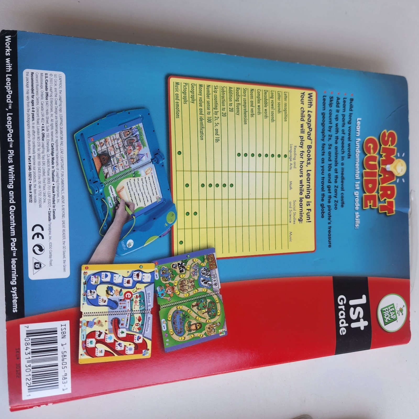 LeapFrog Leap Pad Smart Guide To First Grade Book&Cartridge Age 5-7 Fundamental