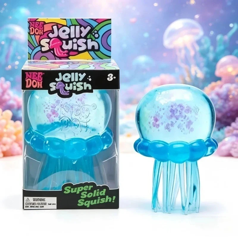 NeeDoh Jellyfish Gel Fidget Toy Soft Sensory Stress Relief Squishy Squeeze Toy