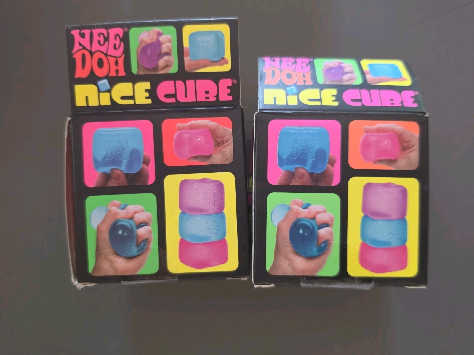 NeeDoh Nice Cube Super Solid Squish Pink & Blue Lot Of 2 📦SHIPS SAME DAY 📦