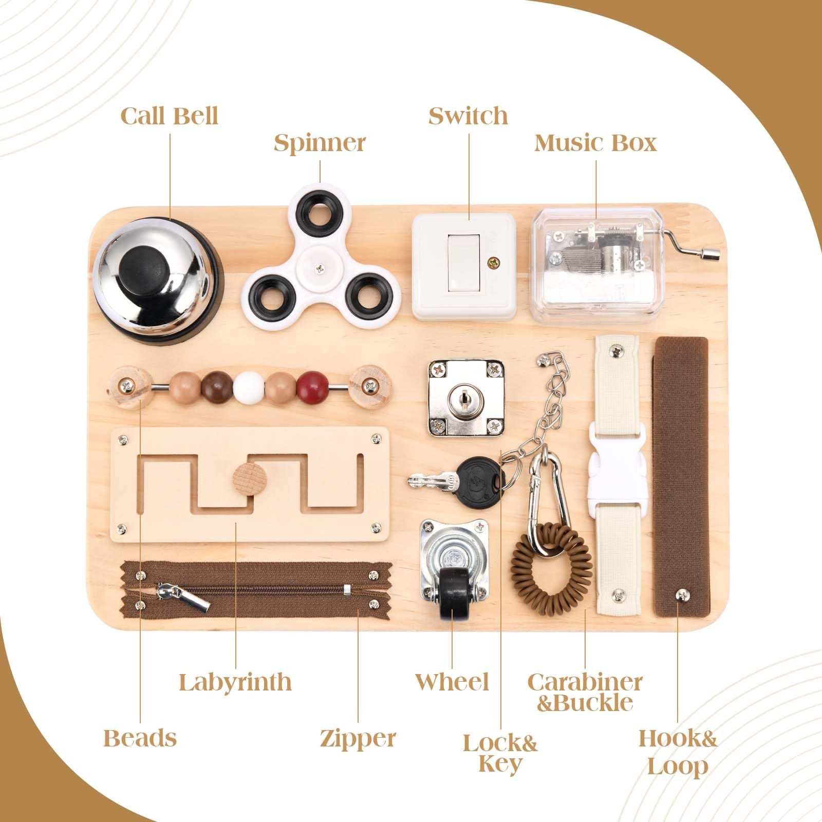 Dementia Activities for Seniors-Fidget 3.81 cm (H) x ? (L) x ? (W), Nature