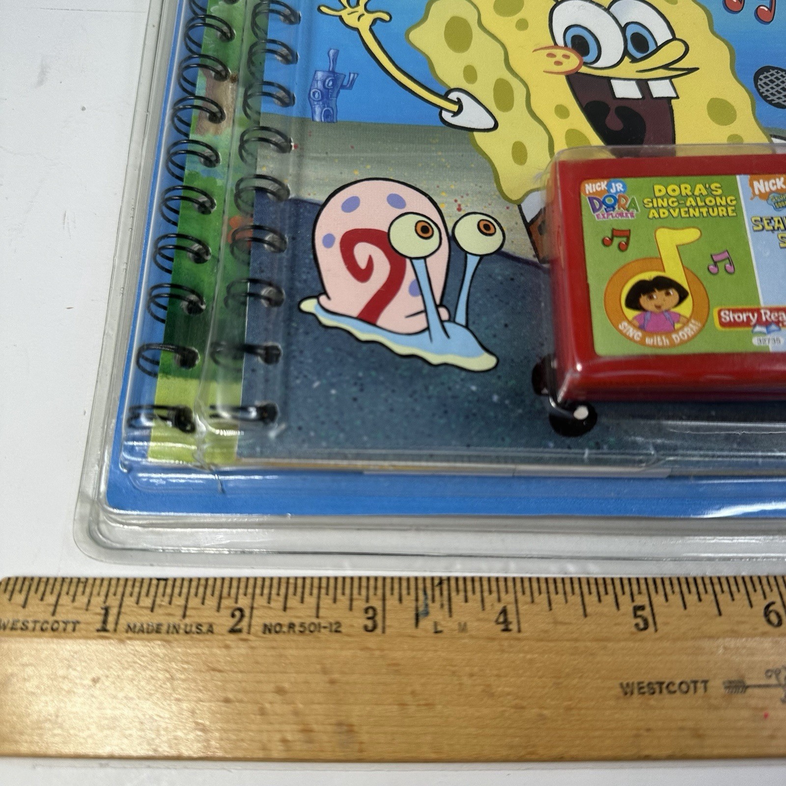 Y2K SpongeBob Dora The Explorer Story Reader 2 Songbooks and Microphone Set NEW