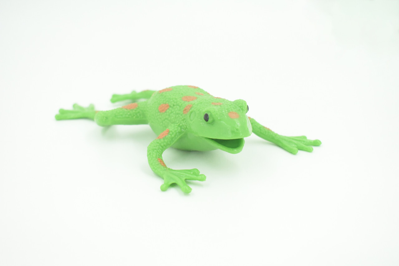 Frog Toy Stretchable, Squishy, Squeezable Soft Rubber, Green, Gift, 6″ US02 B59