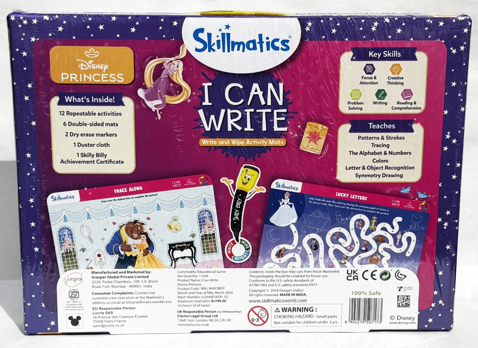 NEW Disney Princess “I Can Write” Game for 3-6 Years, Educational, Homeschool
