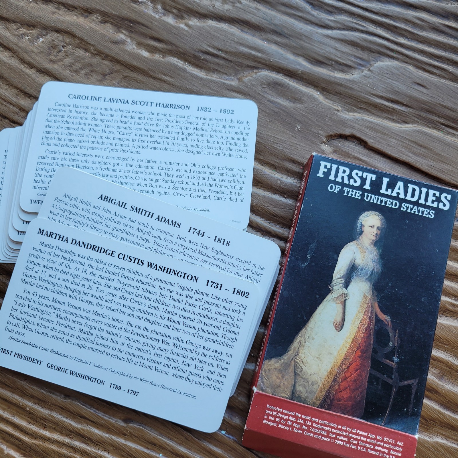 Vintage Y2K lot of 2 “First Ladies” & “Presidents” of United States Flash Cards
