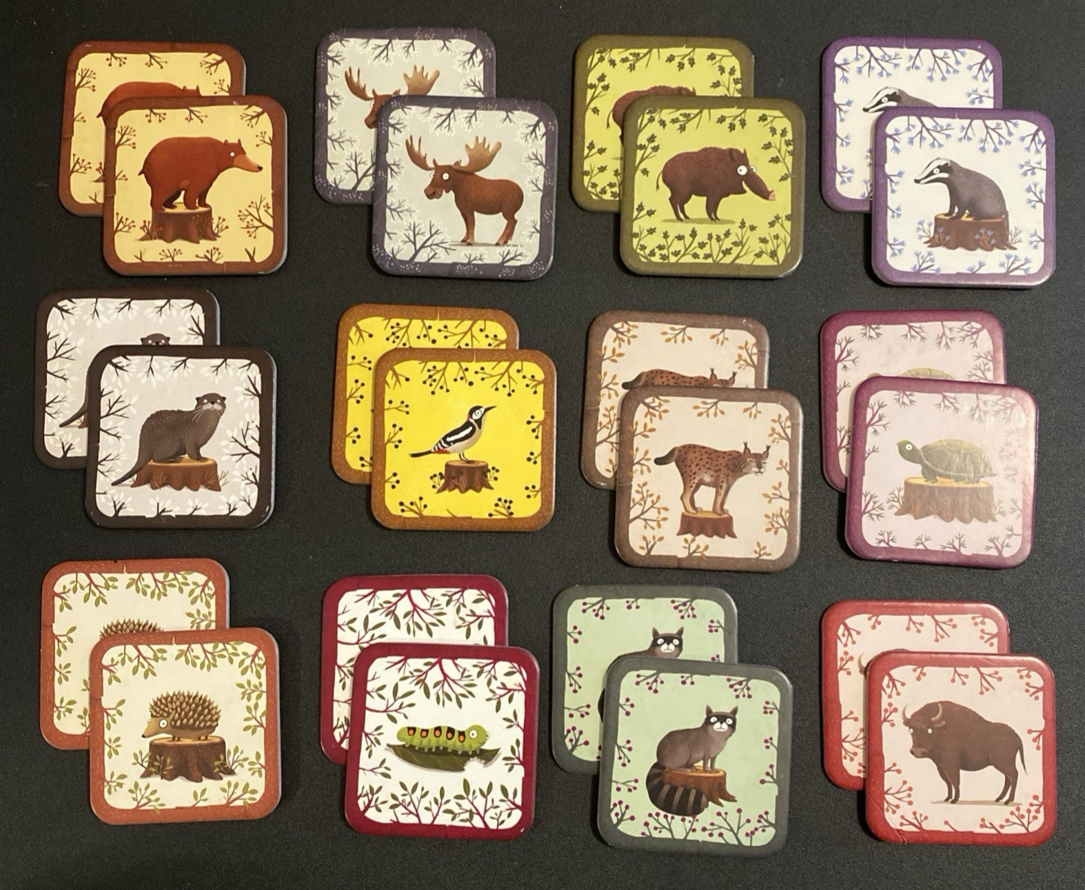 24 piece Memory Game A Year in the Forest by Emilia Dziubak (2023, Game)