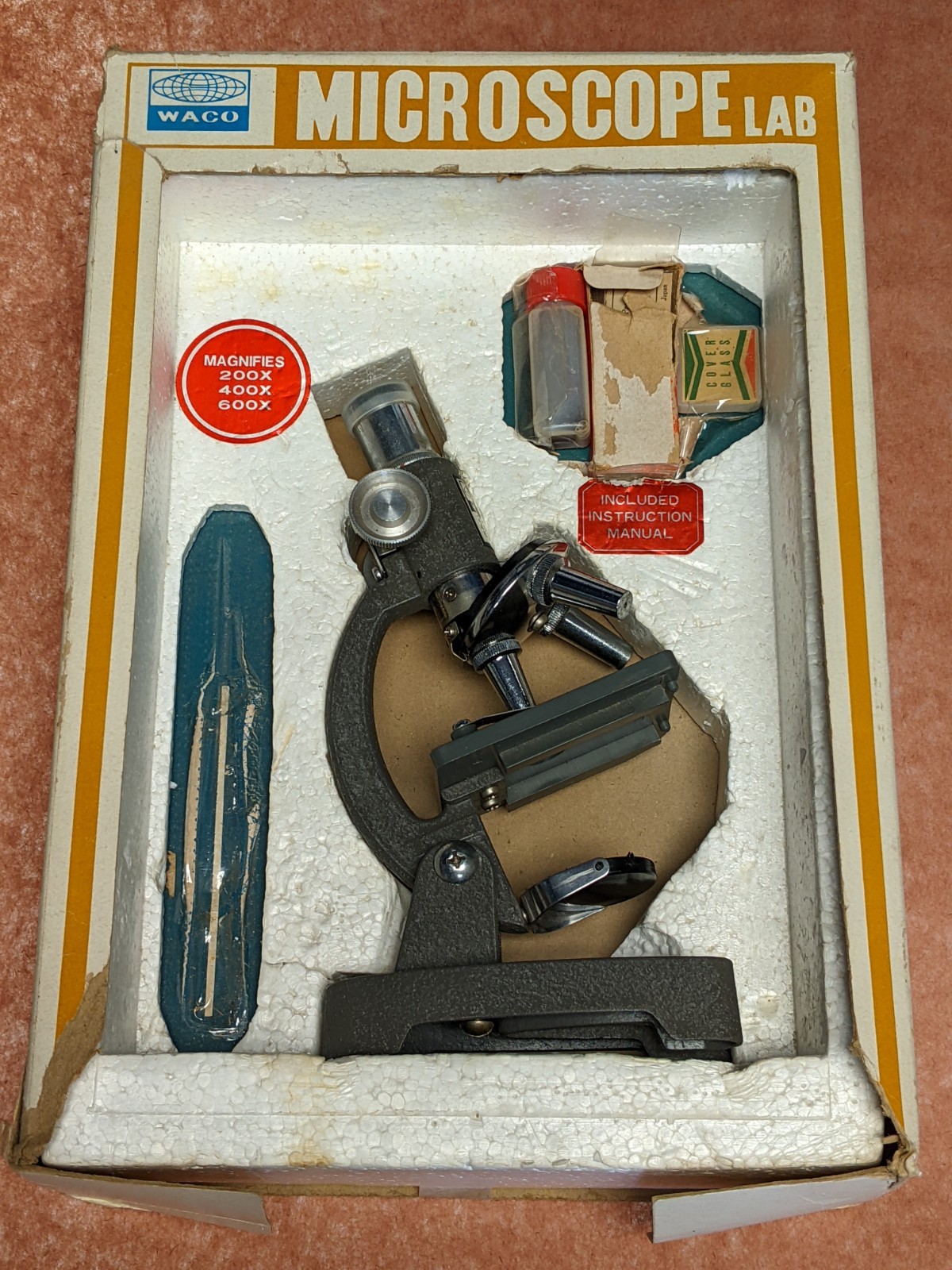 Vintage 1960s WACO Kid’s Microscope Lab Kit – Used Acceptable