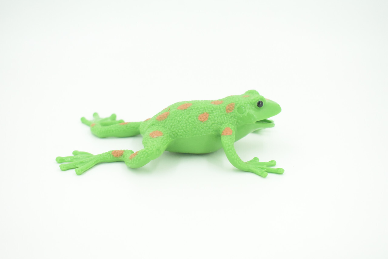 Frog Toy Stretchable, Squishy, Squeezable Soft Rubber, Green, Gift, 6″ US02 B59