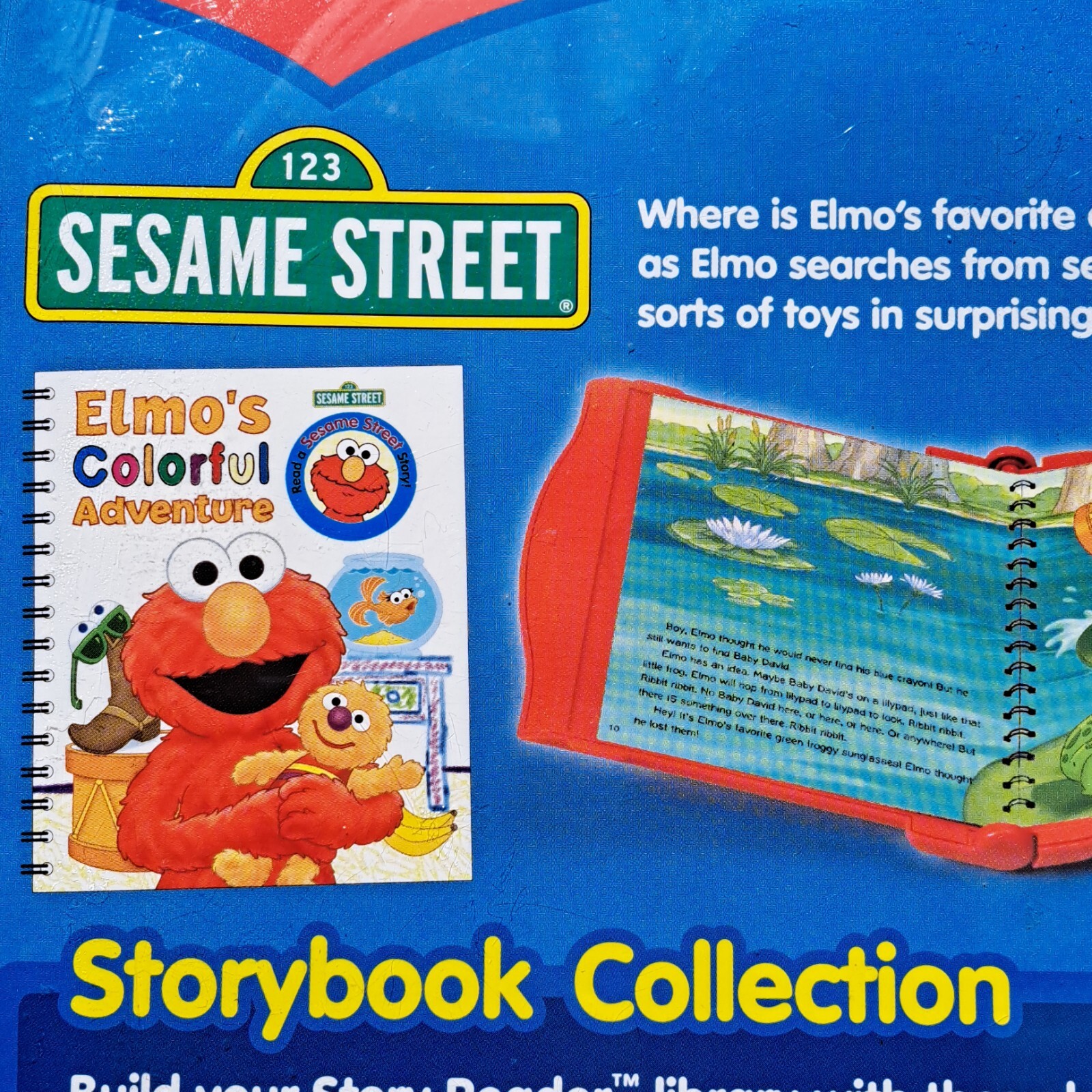 Sesame Street Elmo’s Colorful Adventure Story Reader Book & Cartridge Sealed NOS