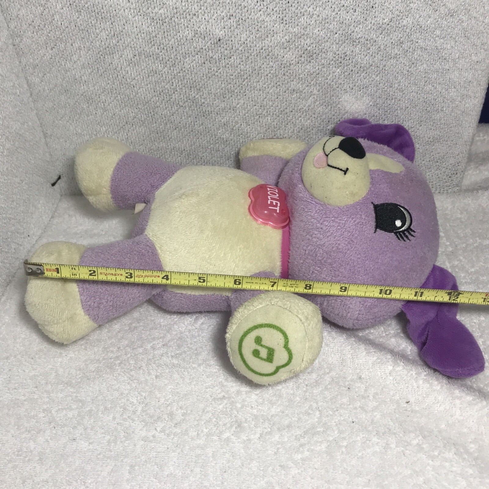 LeapFrog My Pal Violet Purple Plush Dog Talks Music Learning Interactive Toy Fun