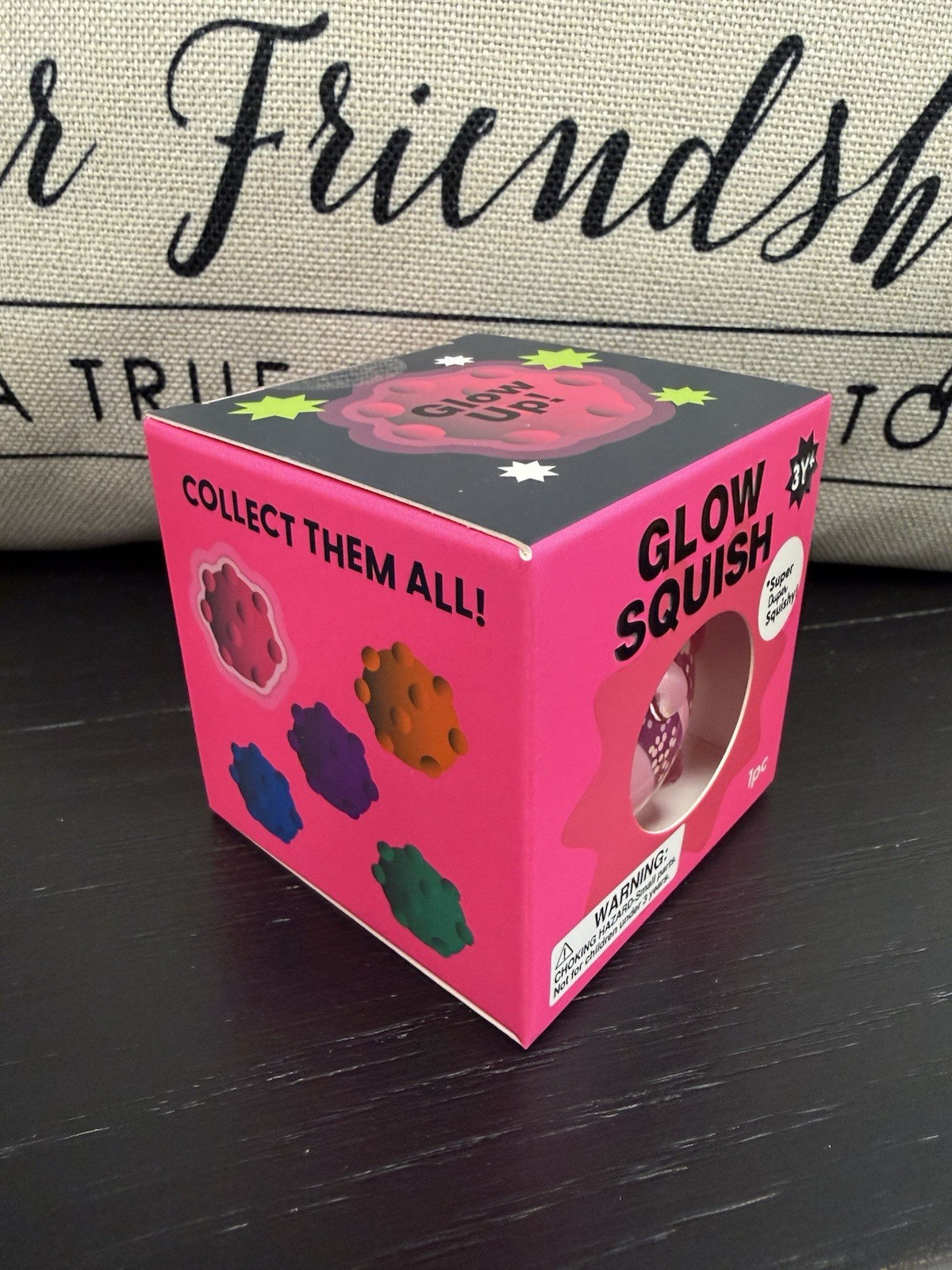 NEW Super Duper Squishy Glow in the Dark Squeezy by J’Adore Pink Glow Squish