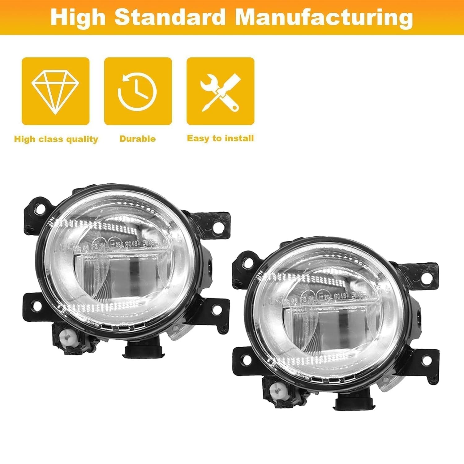 Fog Lights Compatible Q50 QX50 Q60 QX60 QX80 2014-2018 Driver Passenger