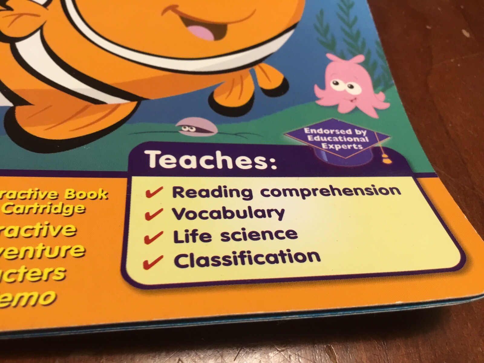 Leap Frog Leap 1 Reading Finding Nemo Book only 4-6 years