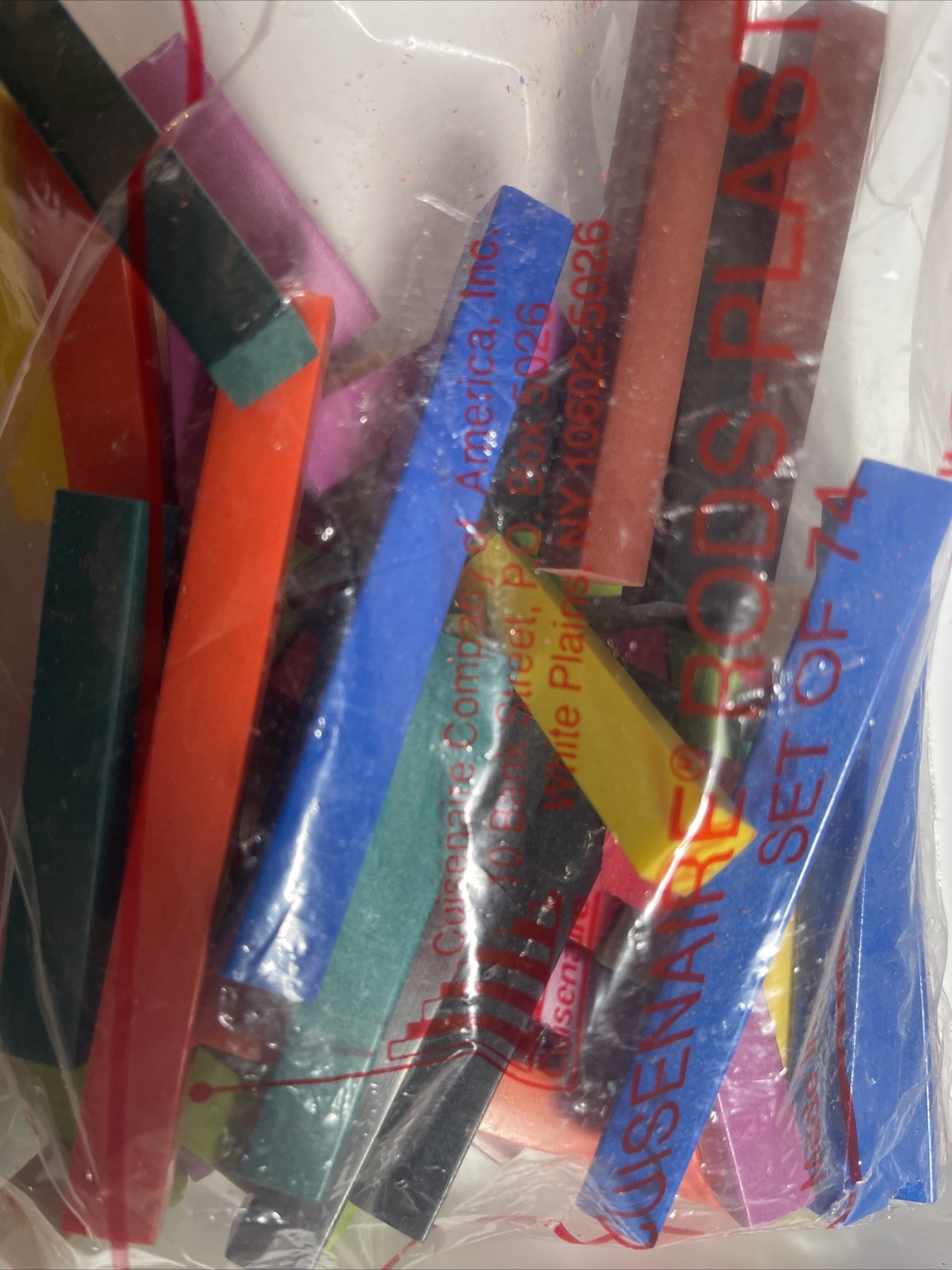 Cuinsenaire Rods Education Math Manipulatives NEW in package. set of 74 pieces