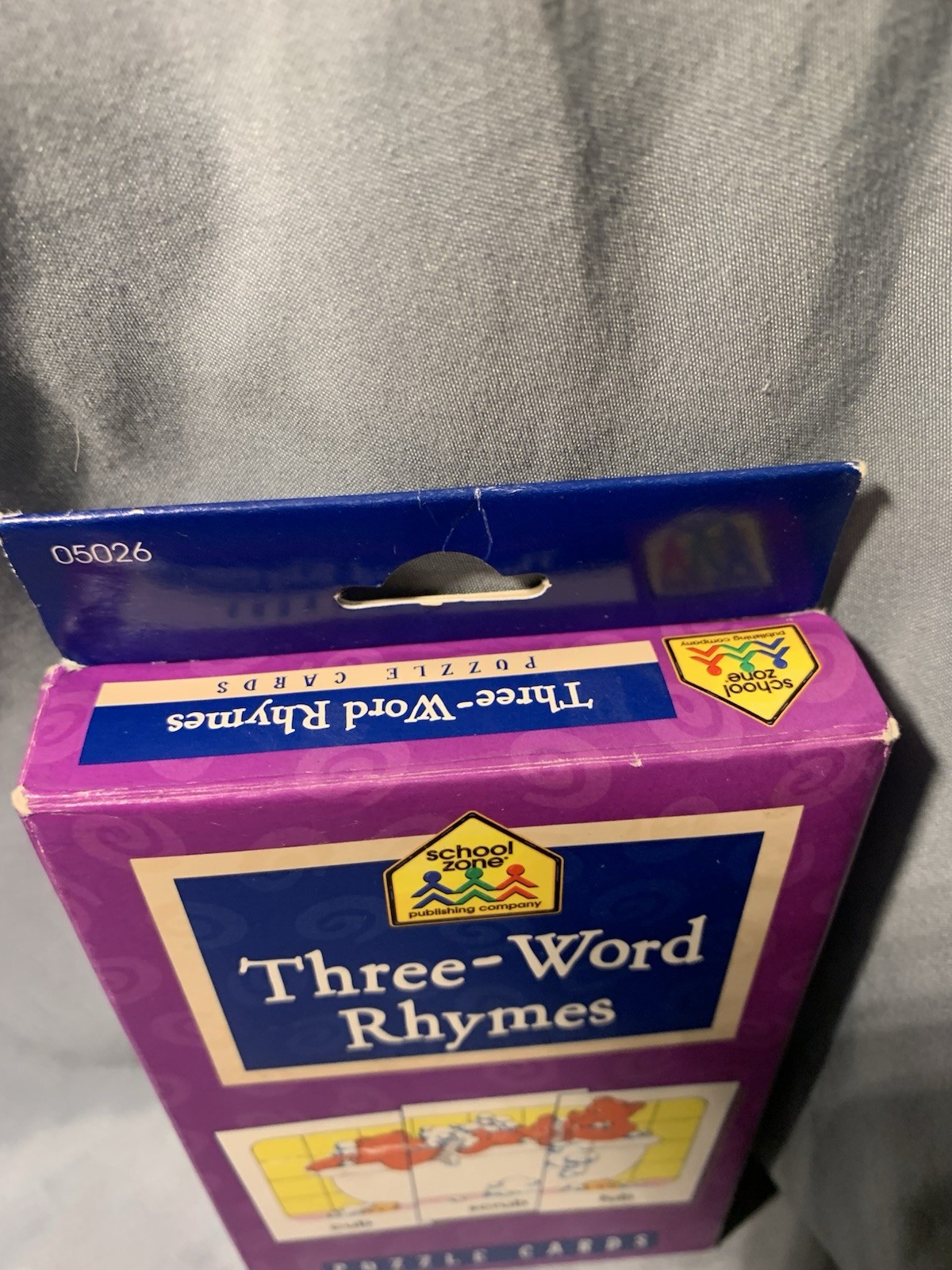 School Zone Three-Word Rhymes Puzzle Cards 05026 Ages 3+ for 3-4 Years