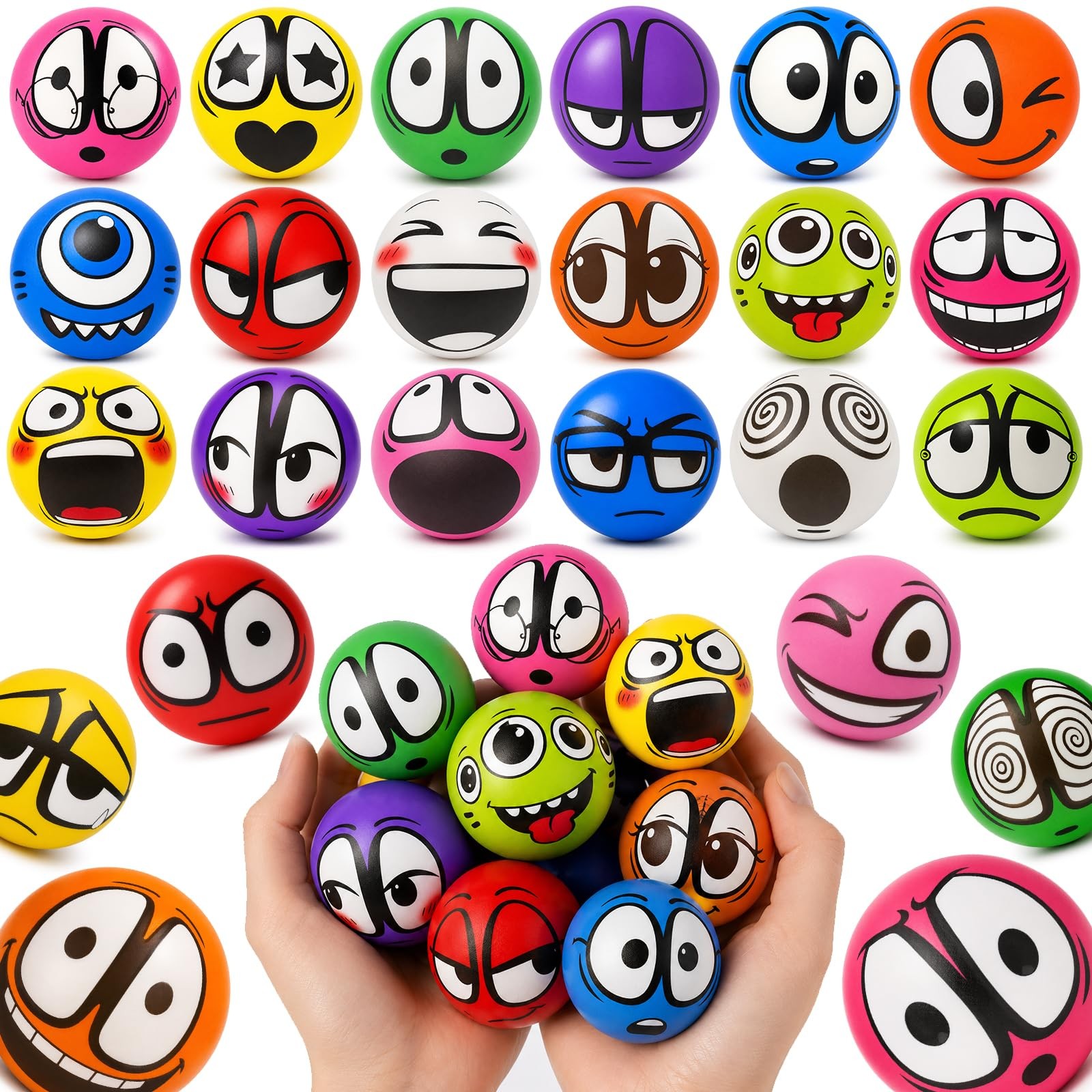 Shqdd Balls 100Pcs Balls For Bulk Squeeze Toys For Relief Perfect For Office