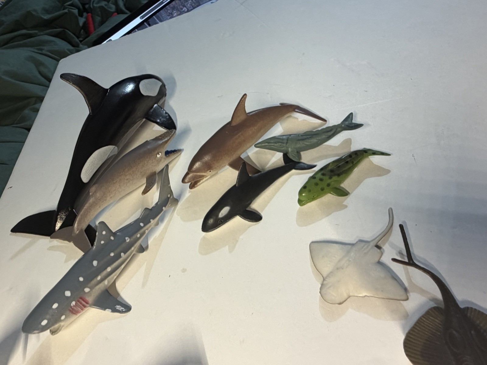 Ocean Animal Figure Lot Orca Dolphin Whale Shark Stingray Sea Lion Educational