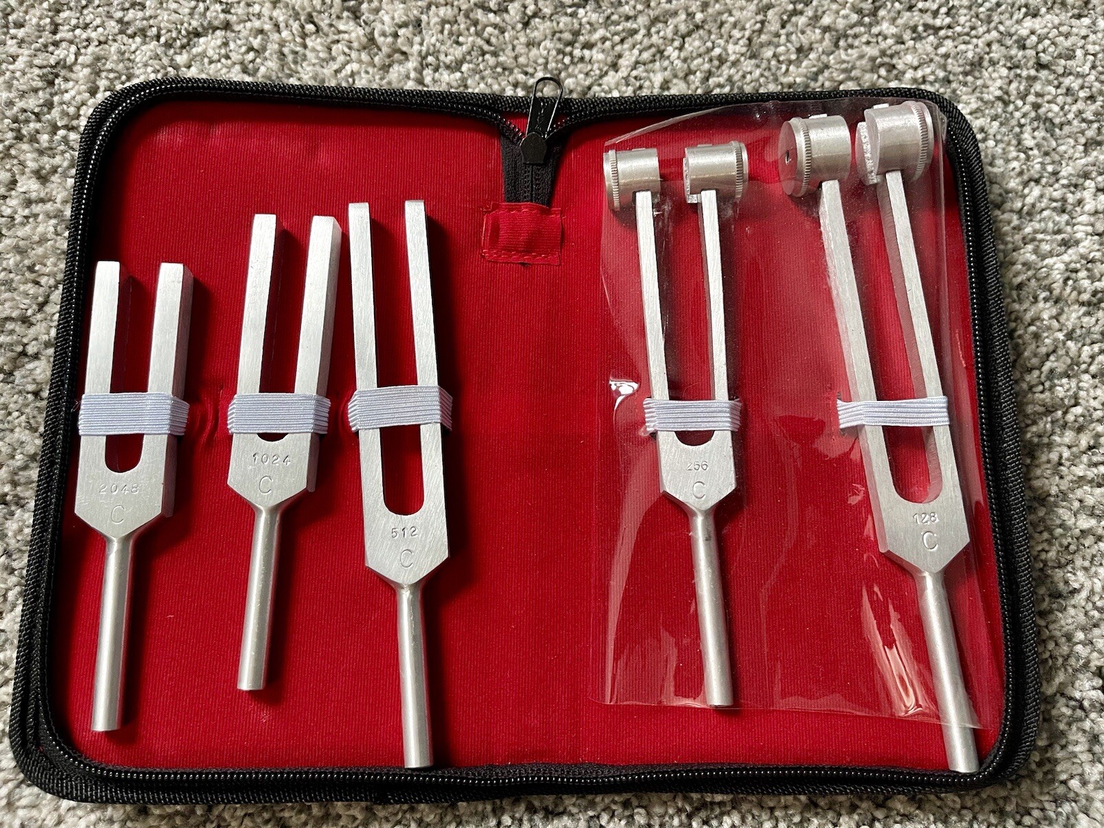 Medical TUNING LAB SET ~ TUNING FORK ~ Diagnostic 5 Piece Set ~ High School Lab