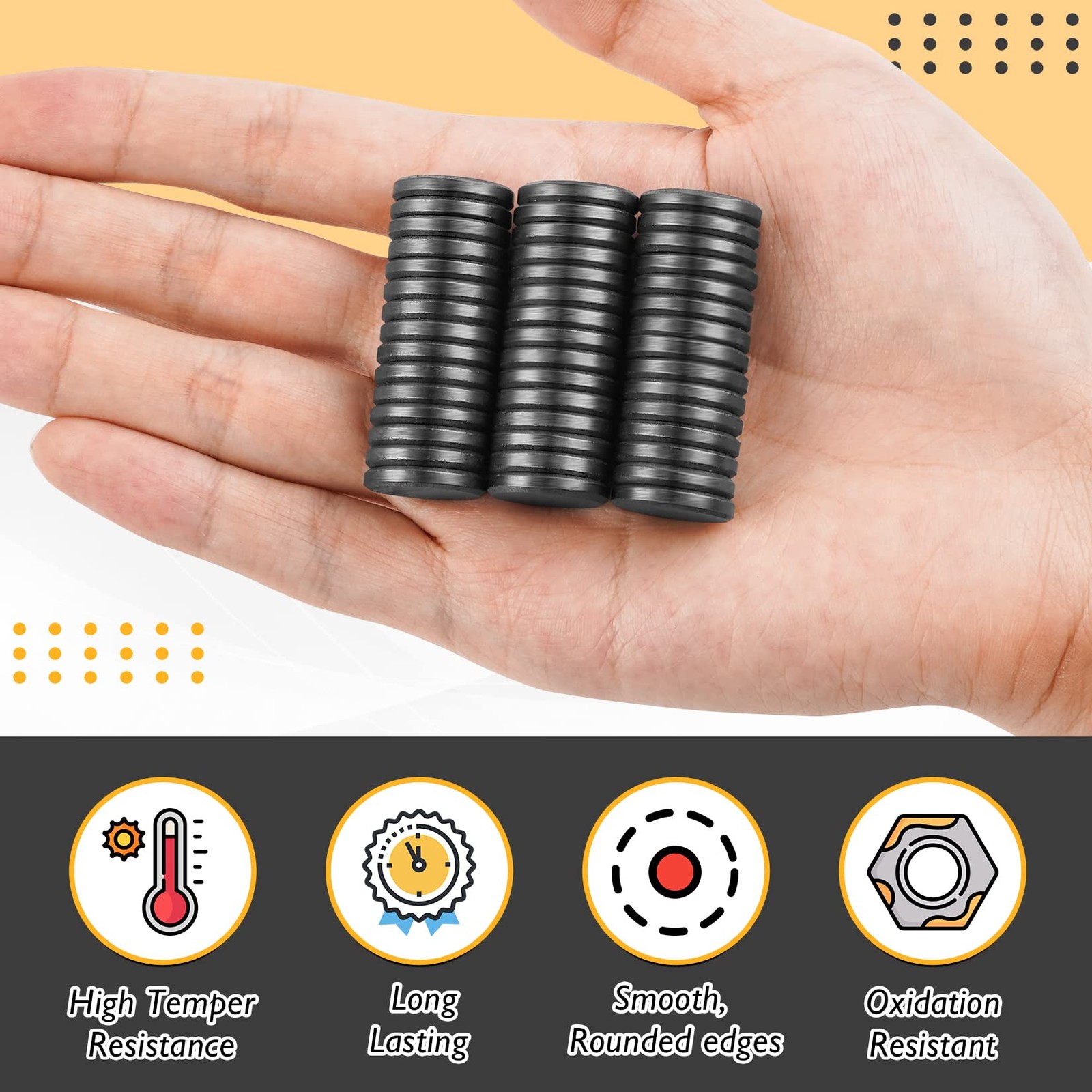 FINDMAG 20Pcs Magnets for Crafts with Adhesive Backing, Round Ferrite Craft