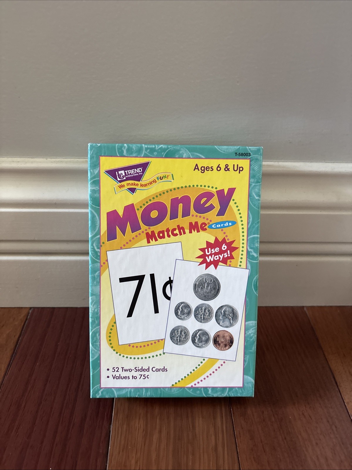 Money Match Me Cards Educational Cards by Trend -New & Sealed Ages 6 And Up U4