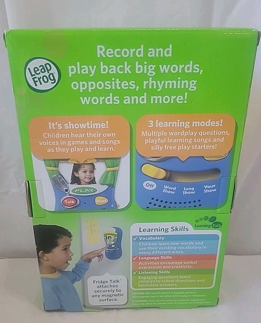 Rare 2007 LeapFrog Fridge Talk Magnetic Wordplay Recorder NEW Educational Toy