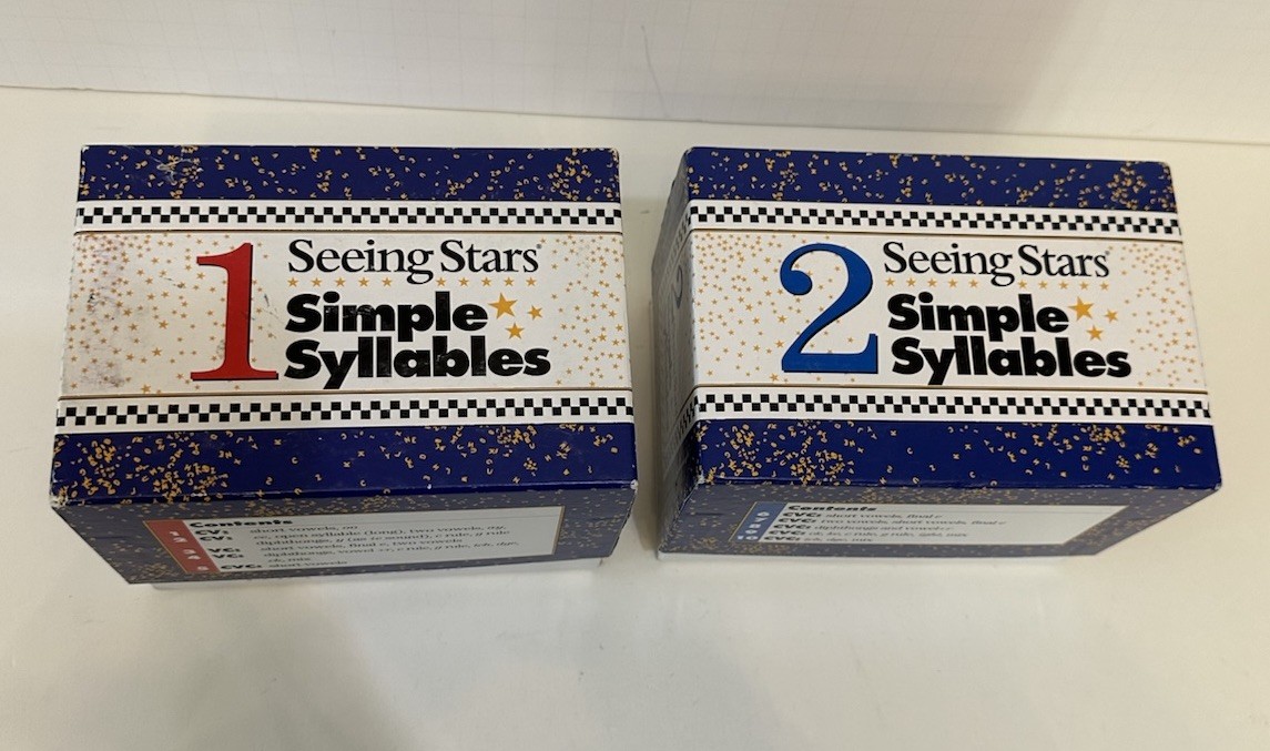 Seeing Stars Syllable Card box 1 and 2 – Single-Syllable