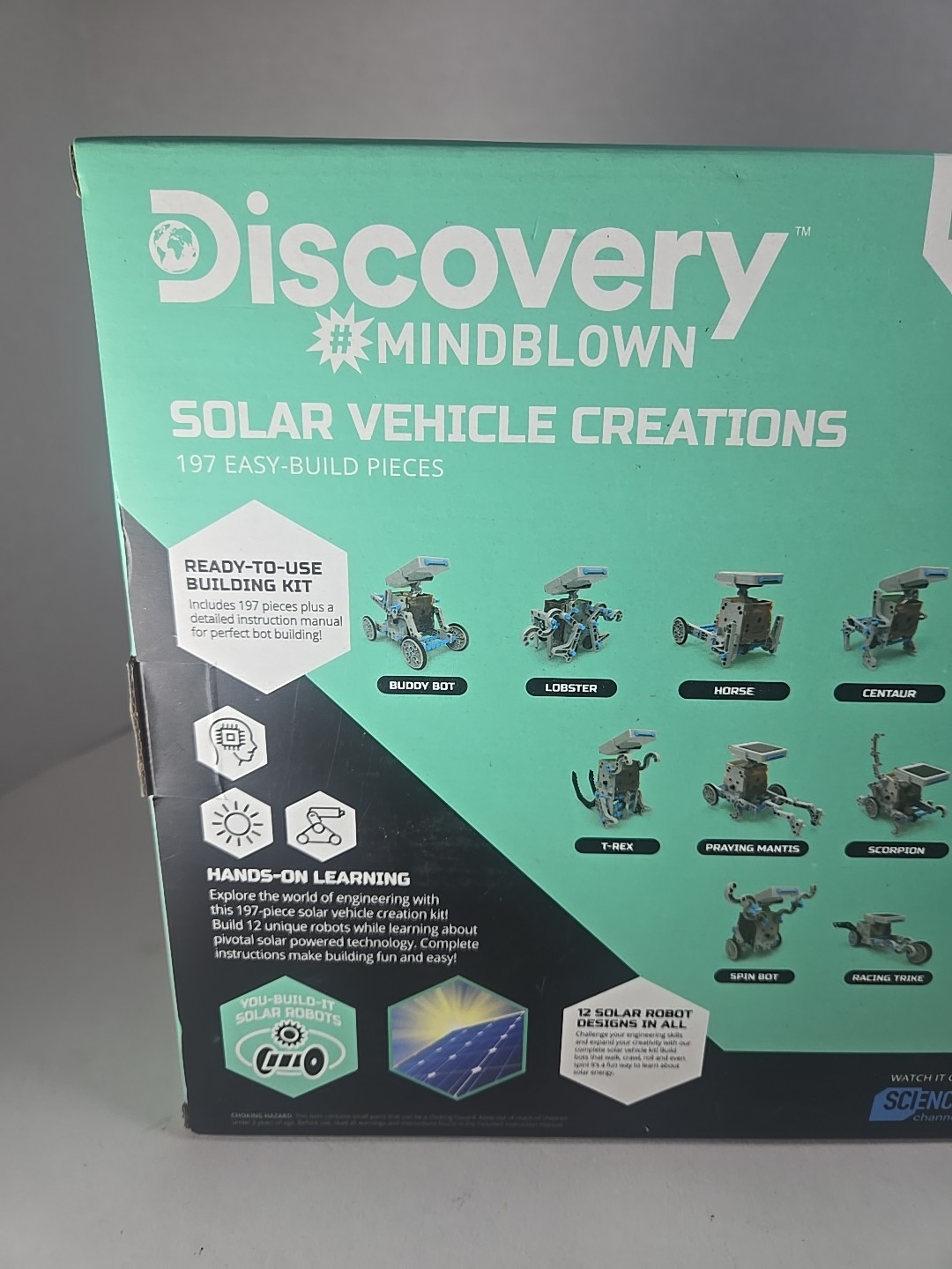 Discovery Children Mindblown STEM 12-in-1 Solar Robot Creation 197-Piece Kit