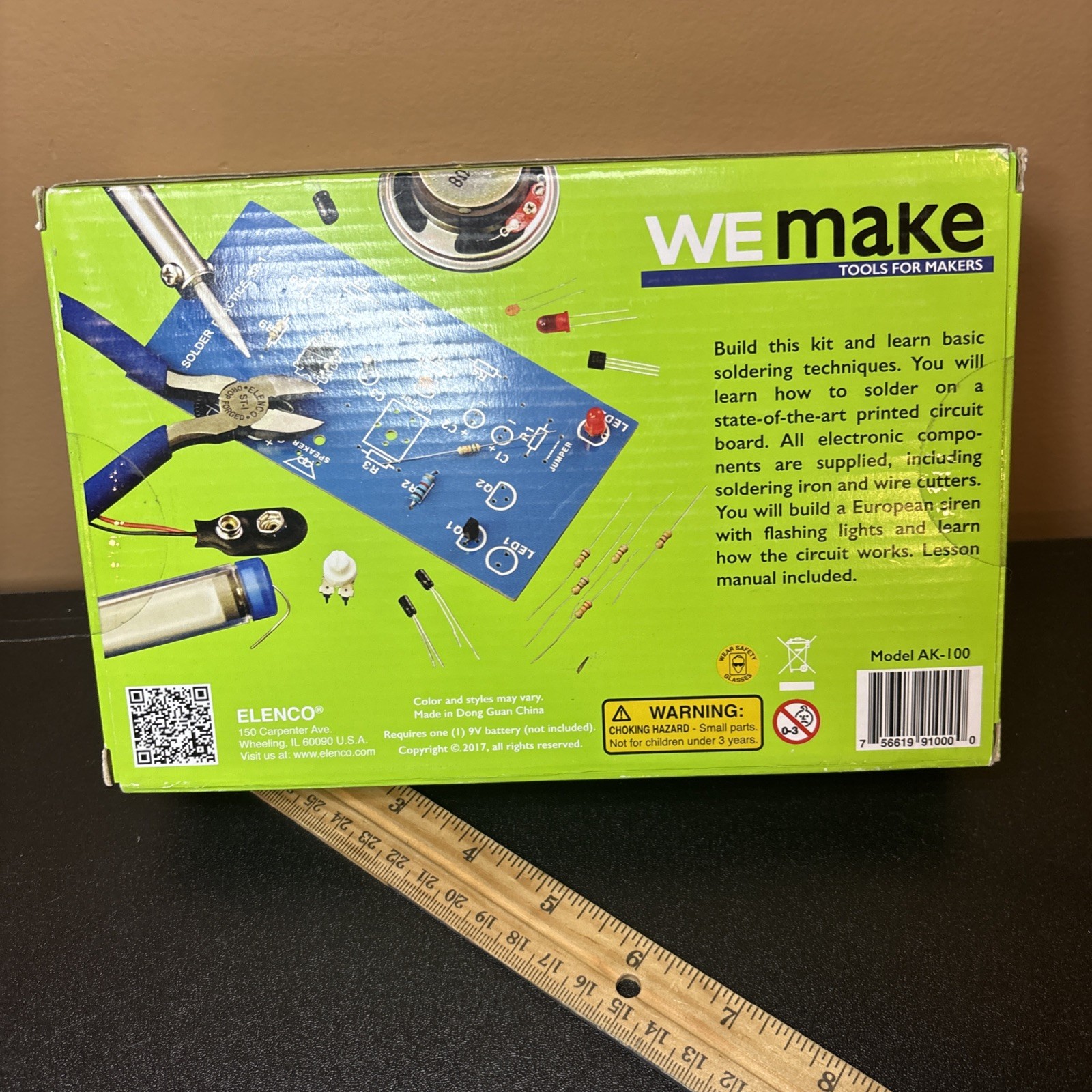 NEW Elenco AK-100 AmeriKit Learn to Solder Kit Made in USA, complete sealed