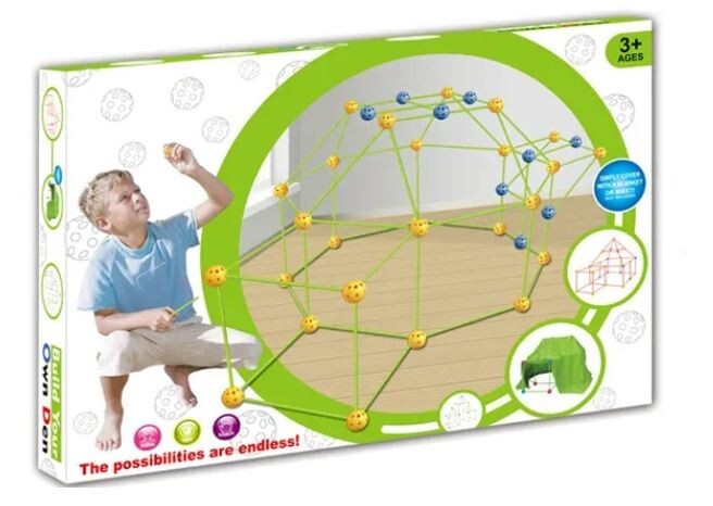 Fort Building kit for Kids 89 Pieces Builder Gift Kid Construction Toys & tent ✔