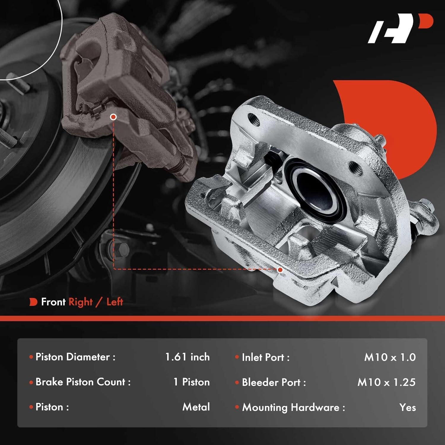 Rear Driver and Passenger Side APM Disc Brake Caliper Assembly with