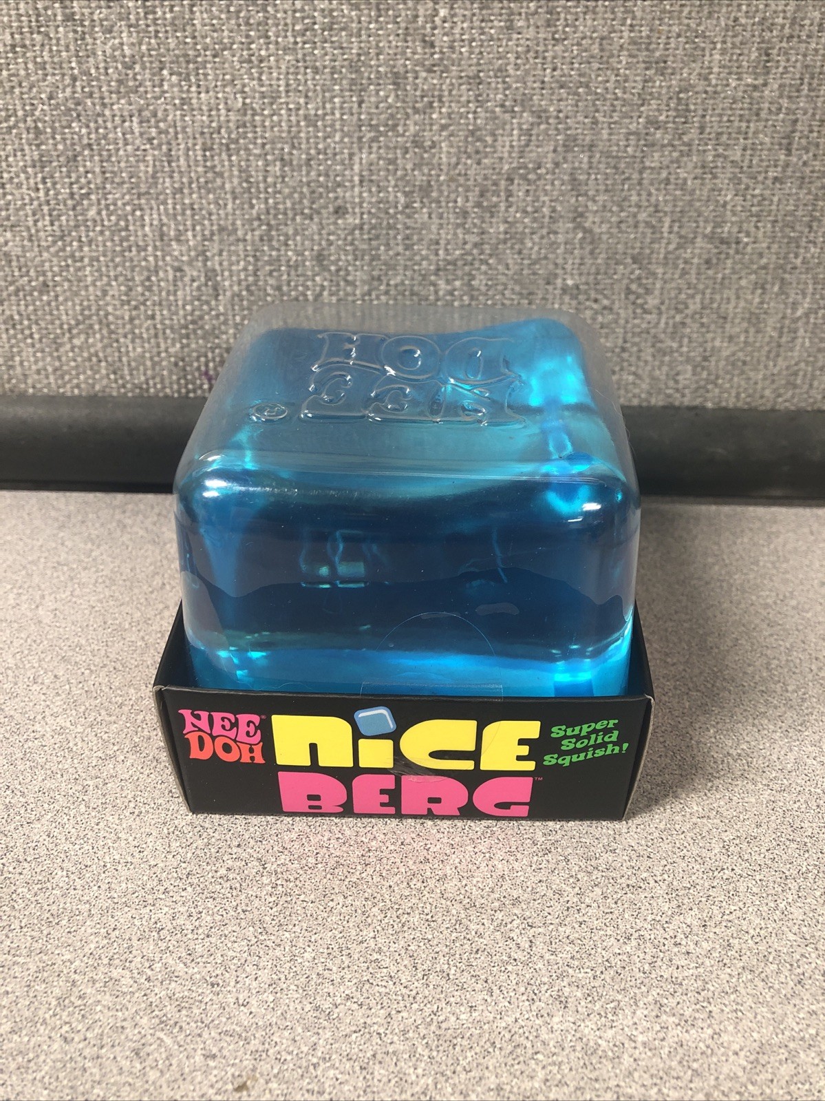Schylling NeeDoh Nice Berg Blue Giant Nee Doh Solid Squish Cube Ice Block Nip