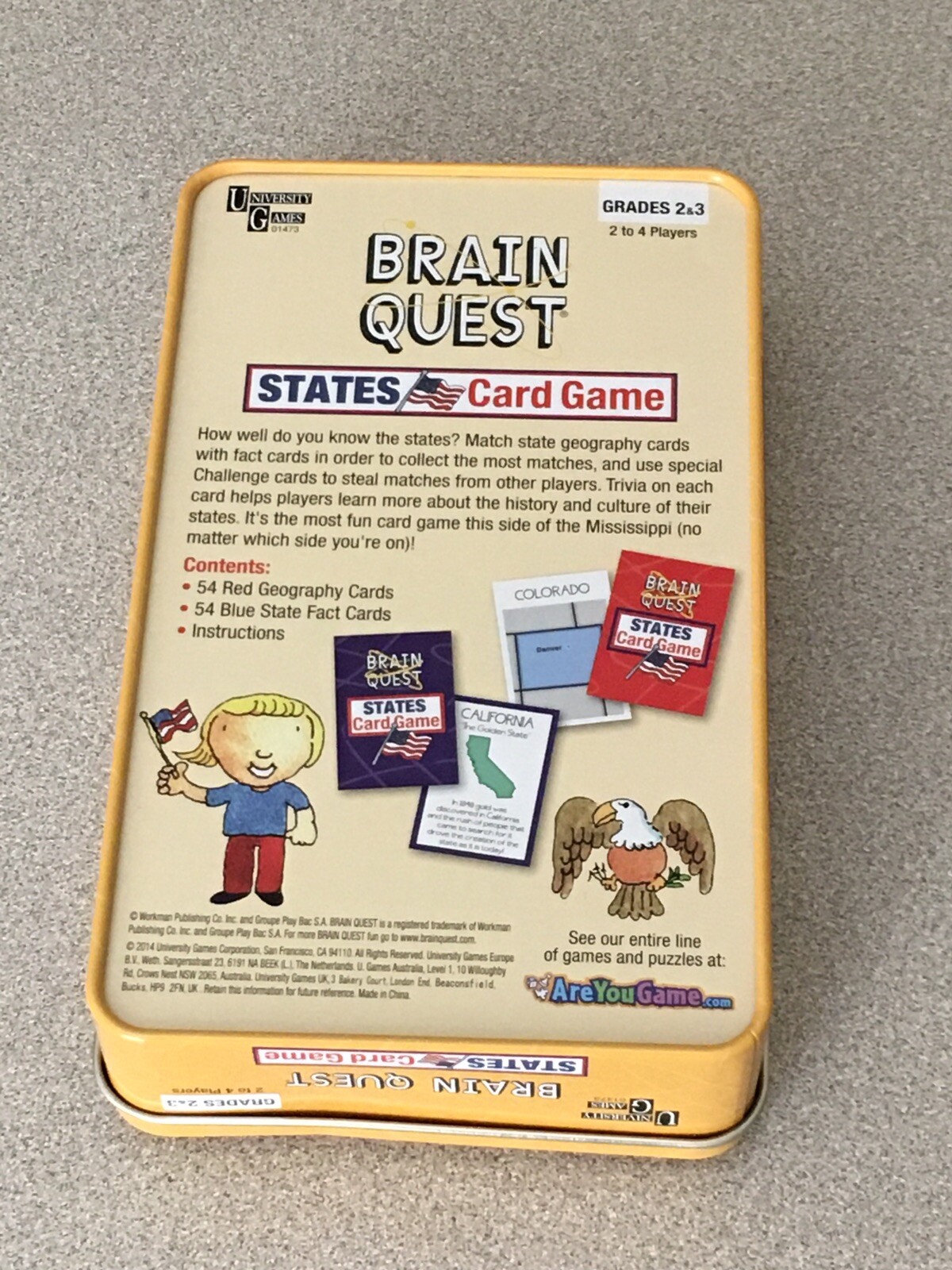 University Games Brain Quest States Trivia Card Game Grades 2 & 3
