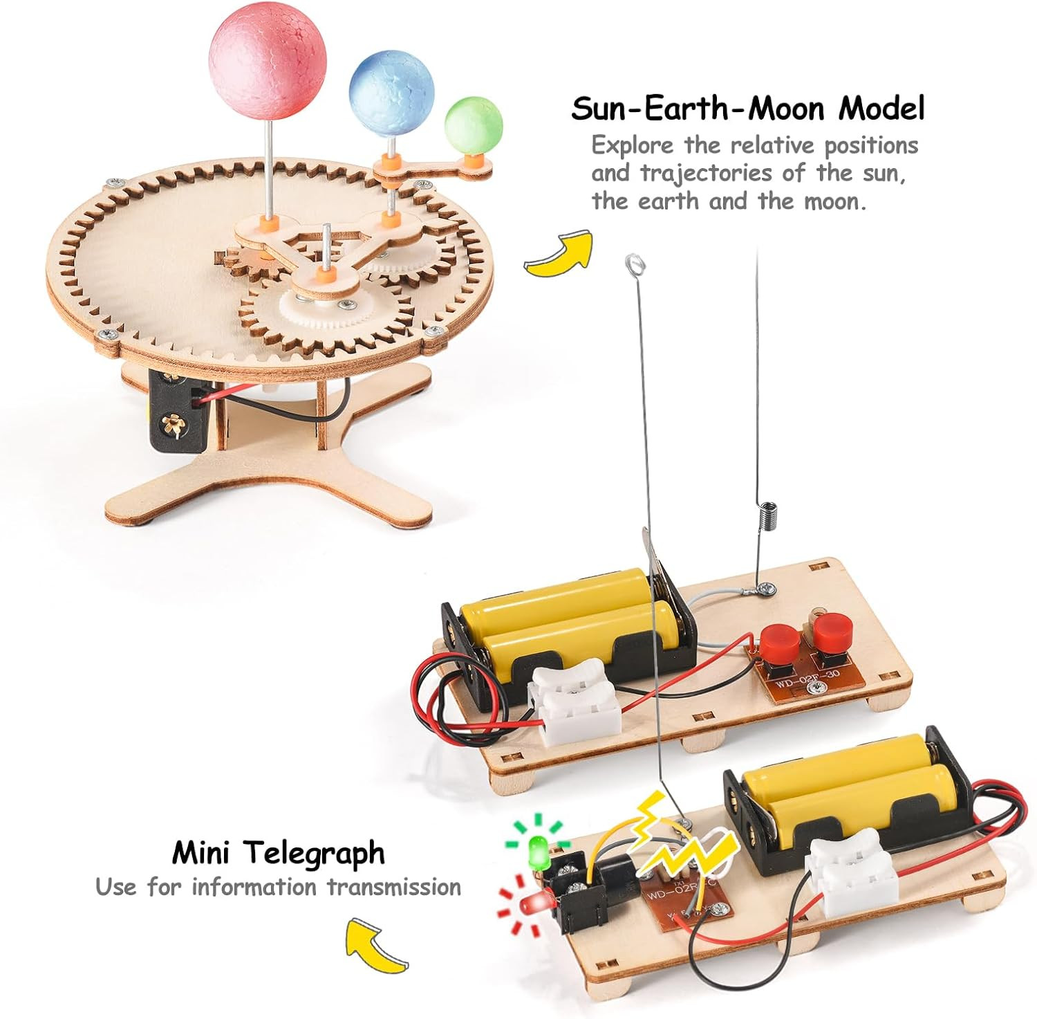 STEM Science Kits for Kids Ages 8-12 8-10, Wood Building Crafts Kits for Boys 6-