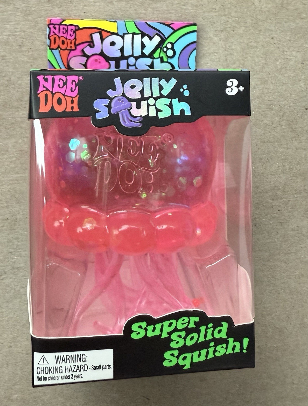 NeeDoh Jellyfish Super Solid Squish Glitter Pink