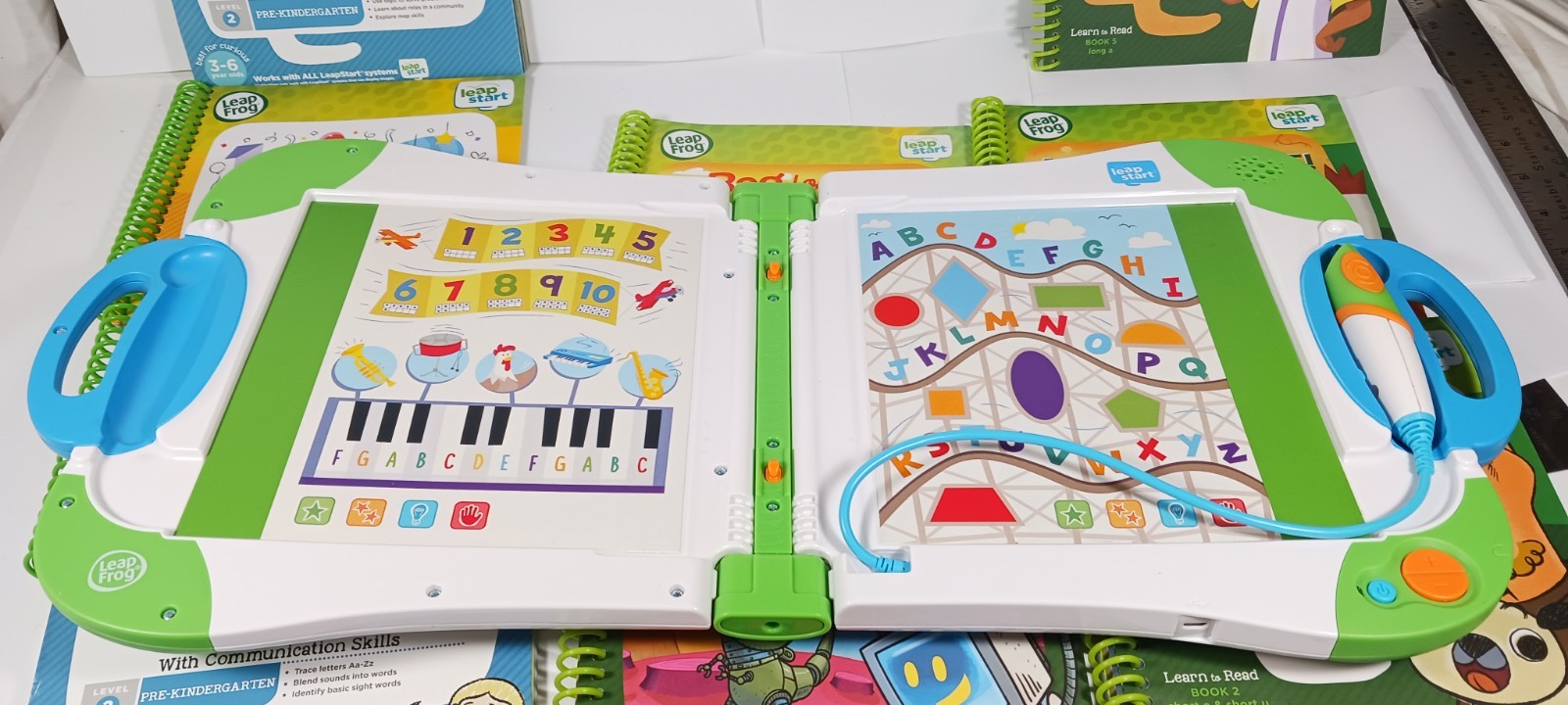 HUGE Lot Of LeapFrog LeapStart Interactive Learning System 10 Books Set, Works