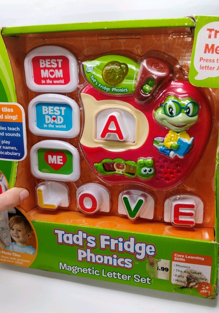 LEAP FROG TAD’S FRIDGE PHONICS MAGNETIC LETTER SET TILES TALK & SING NIB