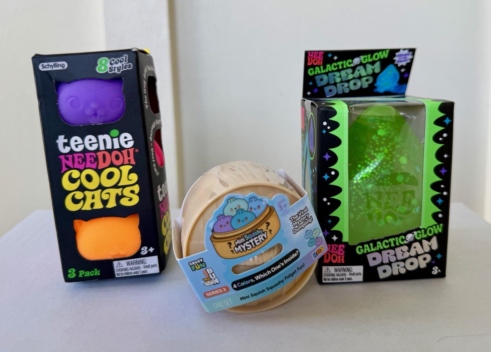 Needoh Galactic Glow Dream drop BUNDLE Dumpling 5 Below Needoh Teenie Cool Cats