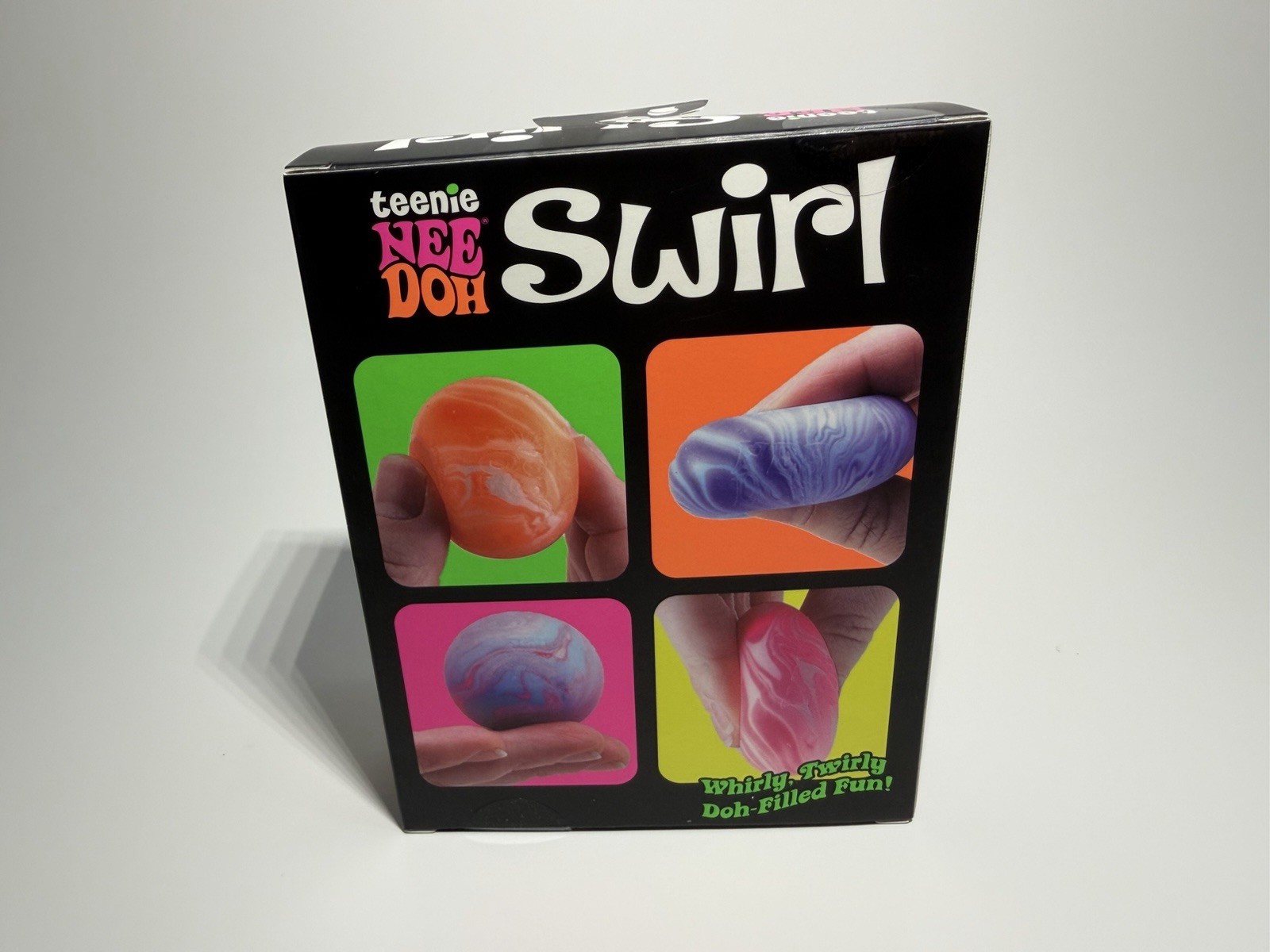 *Factory Error* – Two Peachy Squeeze – teenie NeeDoh Swirl ball, Nee Doh