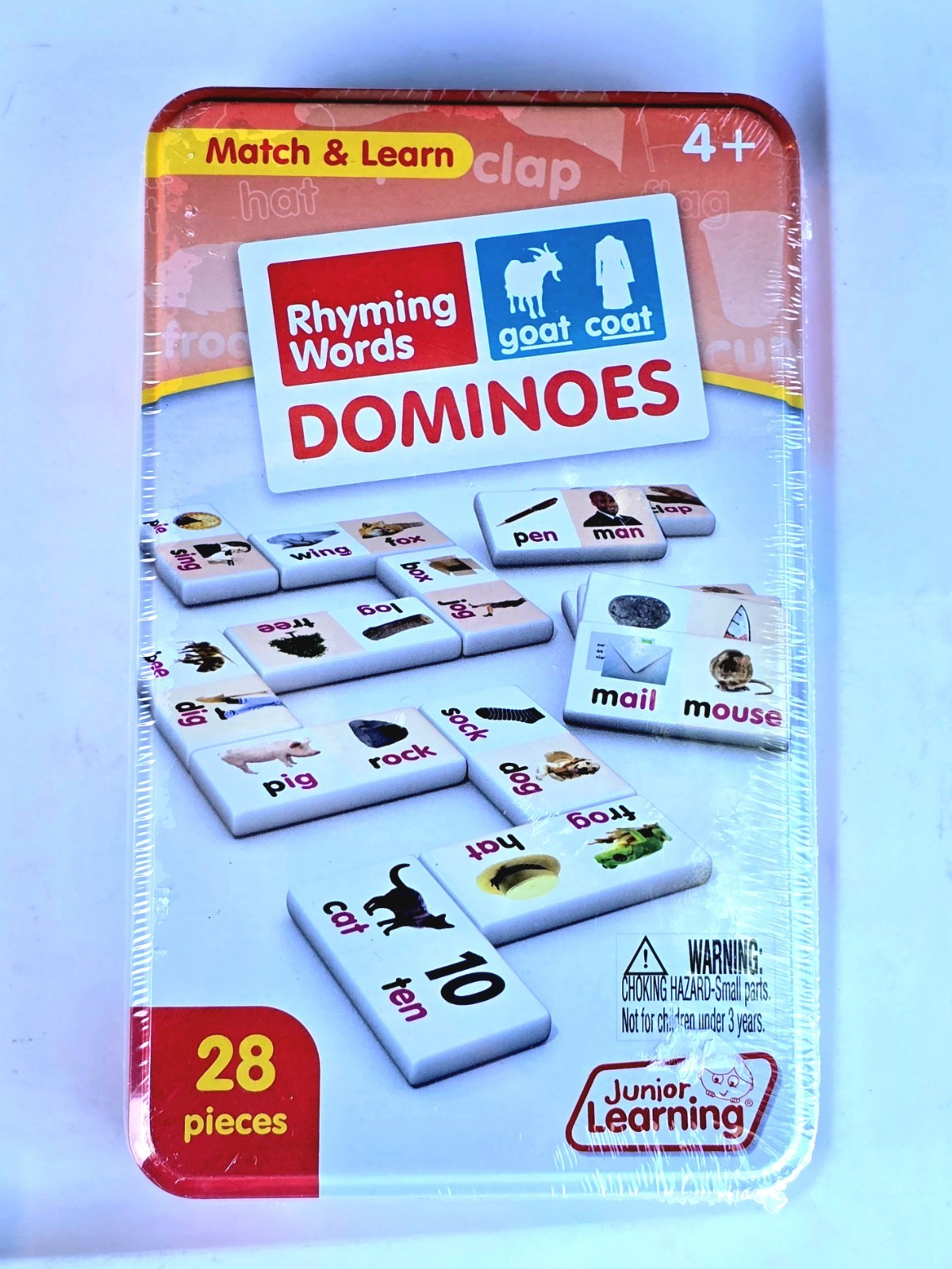 Junior Learning Dominoes Game Rhyming Words Ages 4+ Match & Learn