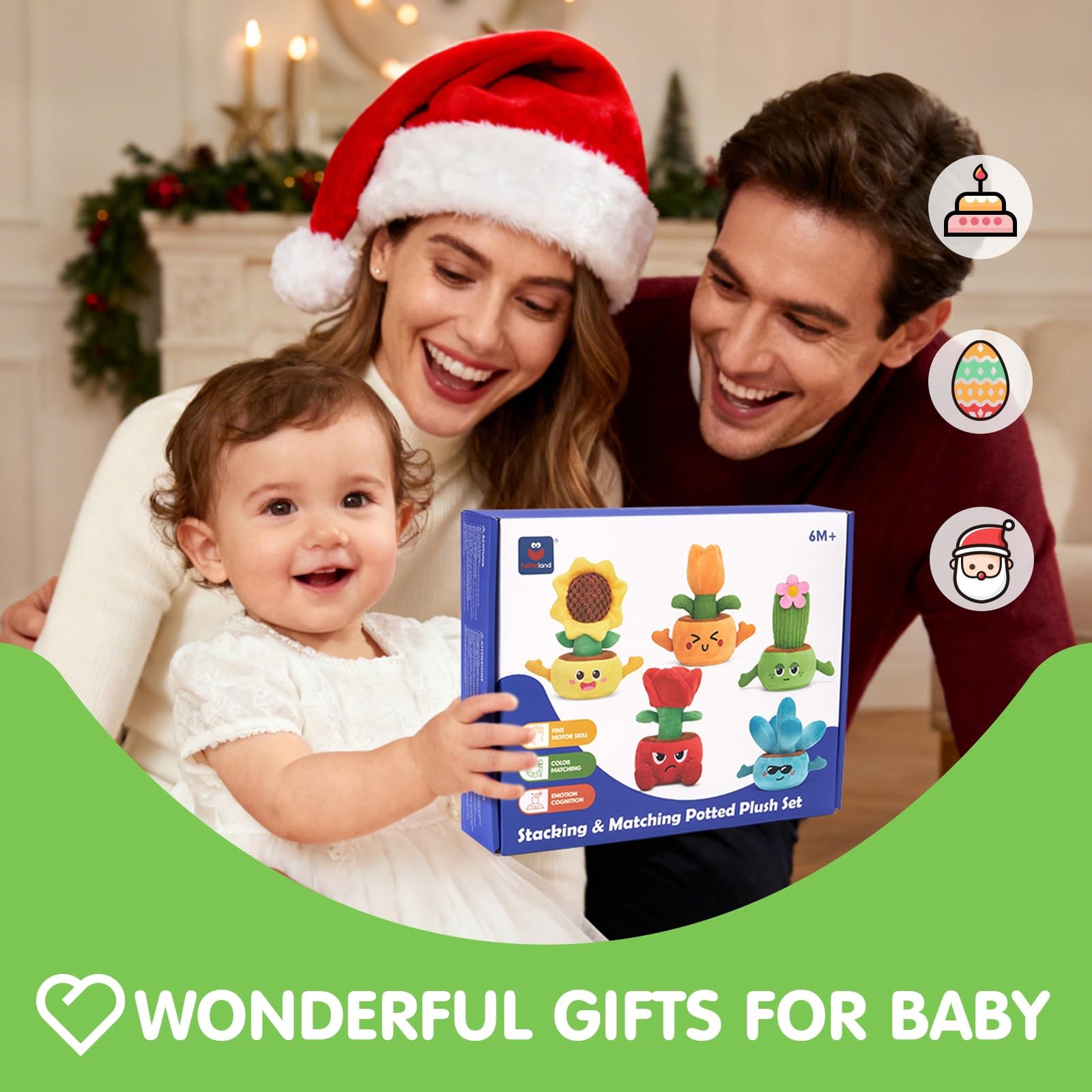 hahaland Montessori Toys for 1 Year Old Boy Girl – 10 in 1 Plant Multicolor