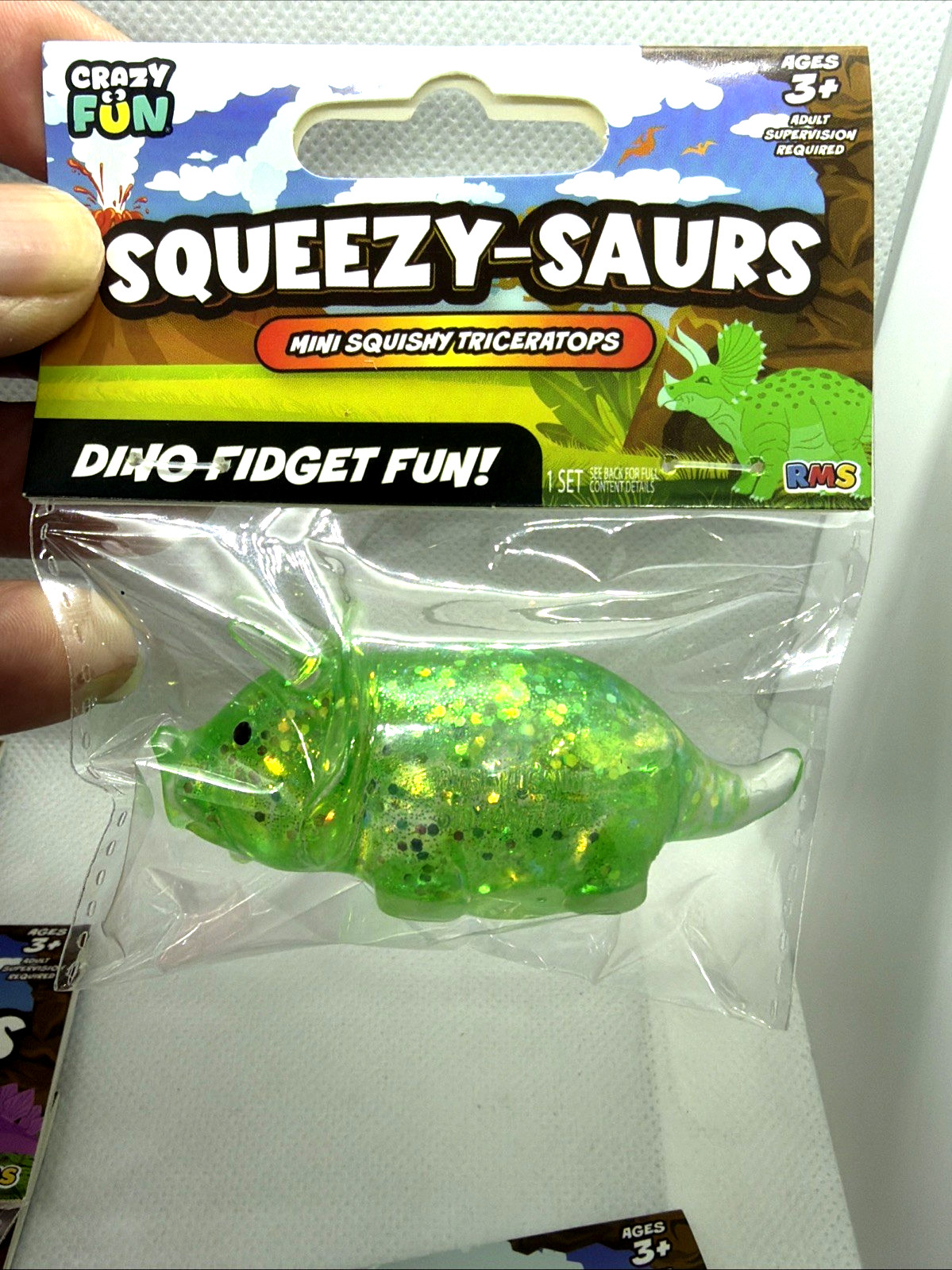 CRAZY FUN RMS Squeezy-Saurs MINI Squishy Dinosaurs LOT of 6 READ DESC.