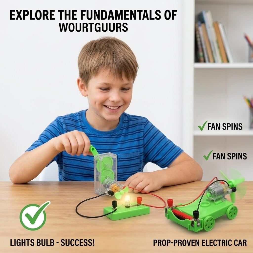 Physics Science Lab Learning Circuit kit, Electricity Experiment Set,DIY DC E…